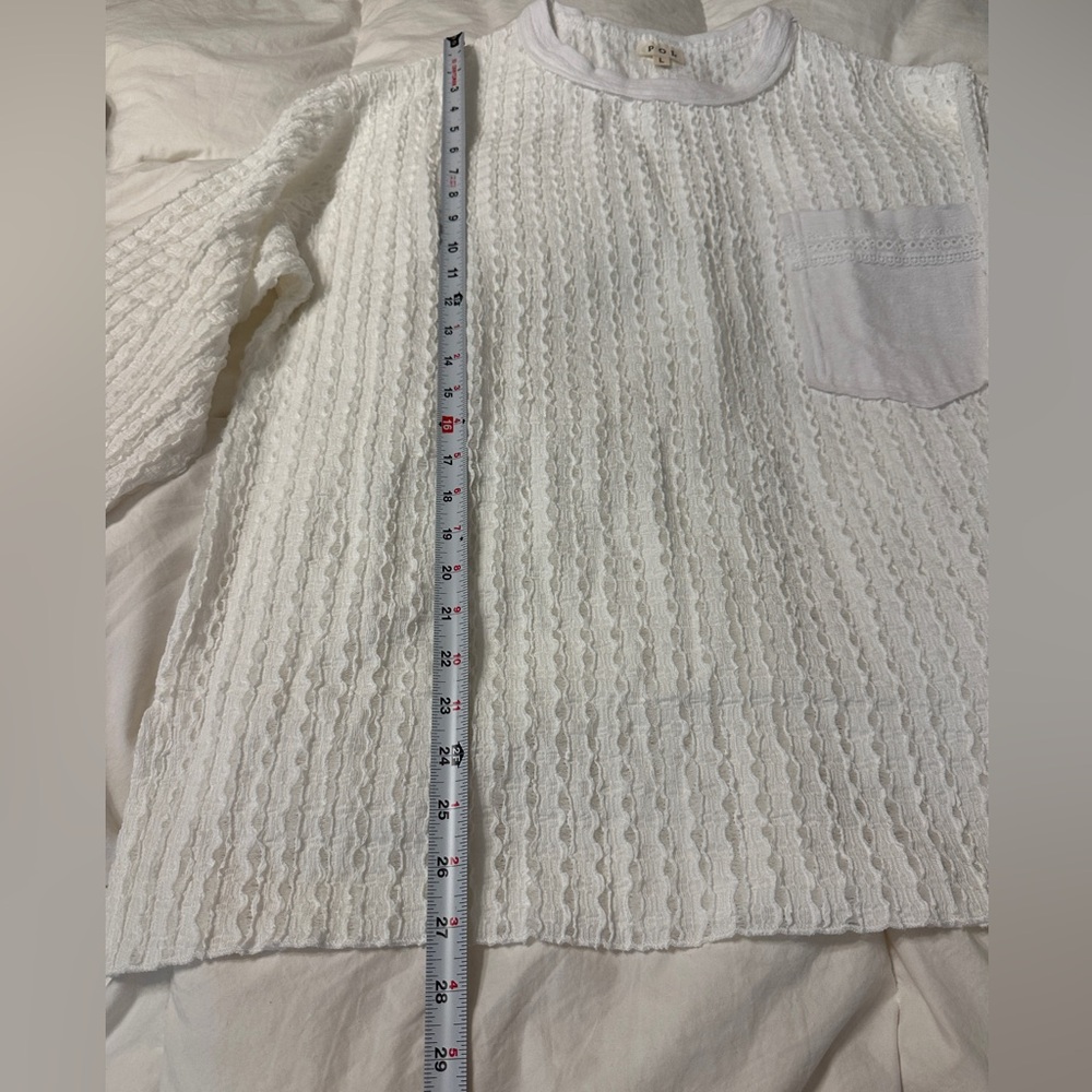 POL Ivory Her Kind Eyelets Crochet Eyelet Top - NWOT - Size L - Picture 12 of 12